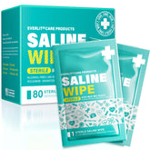 Everlit Care saline wipes pack 80 pcs, gentle cleansing for sensitive skin.