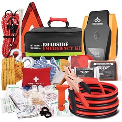 Everlit survival car emergency kit bag, roadside essentials on hand.