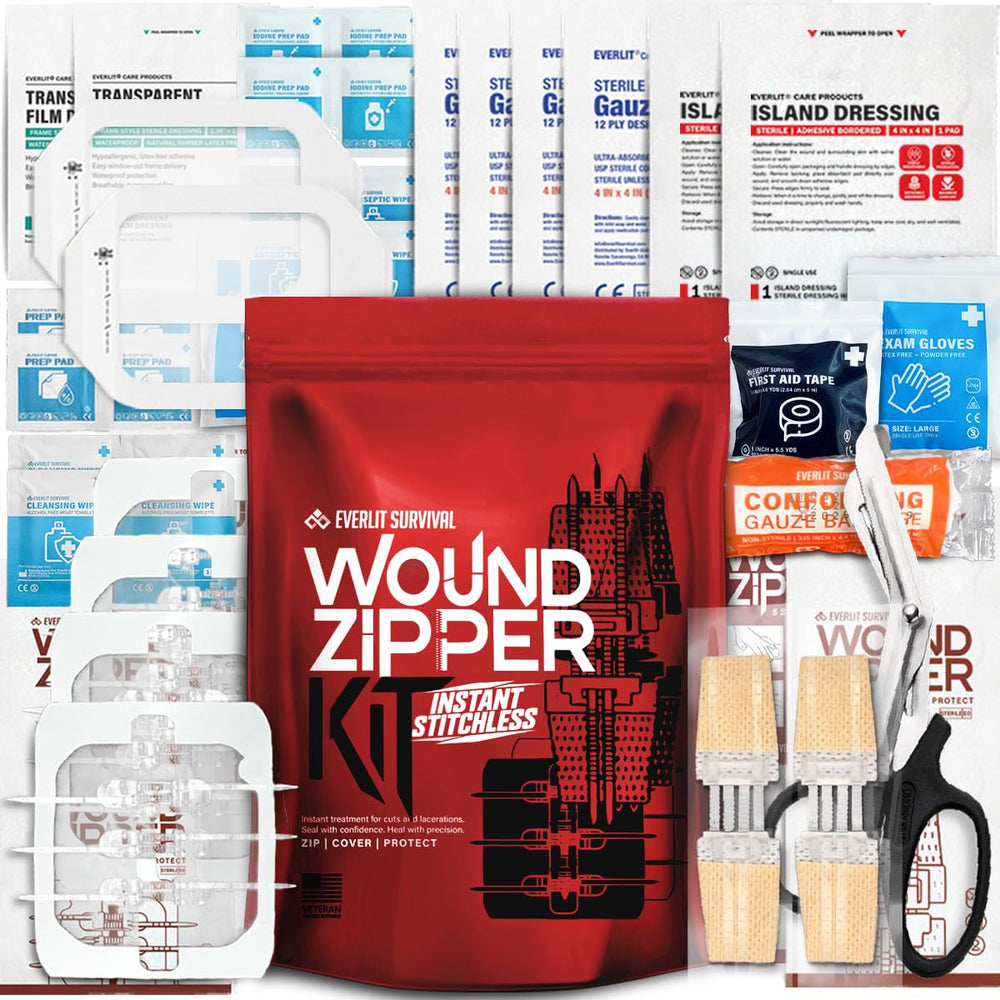 EverLIT Wound Closure Kit Zip-Stitch system for quick field closures.