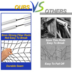 EVERRUSH pop-up goals dacron-net close-up durability