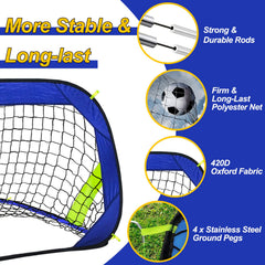 EVERRUSH pop-up goals folded-compact for easy transport