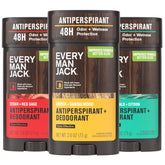 Every Man Jack Amber-Sandalwood deodorant bottle with smooth glide and 48-hour protection.