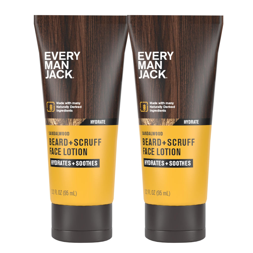 Every Man Jack Beard and Face Recovery Lotion bottle front hydrates beard and skin daily