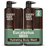 Every Man Jack Eucalyptus Mint bottle front for forest-fresh aroma during showers