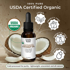 Everyday Beauty Coconut Oil dropper for precise, mess-free application