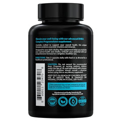EVERYDAY NUTRITION DHEA Pregnenolone 100mg capsules close-up for hormonal balance.