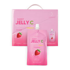 EVERYDAZE Sweet Jelly C strawberry packaging highlights vegan, gluten-free snack options.