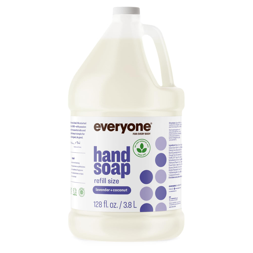 Everyone Lavender and Coconut refill bottle ready for long-lasting hand care.