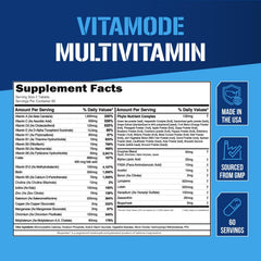 EVL Advanced Daily Multivitamin label shows full spectrum ingredients for daily nutrition