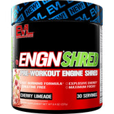 EVL Ultimate Pre Workout Powder Cherry Limeade tub ready for focused training.