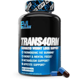 EVL Thermogenic fat burner bottle front view shows energy support features.