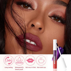 evpct lip stain swatch-mauve closeup showing smooth matte texture