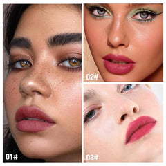 evpct peel-off lip stain 02 pack swatch in mauve for a velvety matte finish
