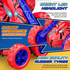 Excitobo RC car top view showcasing dual motors and sporty speed