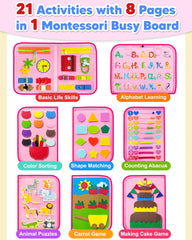 Exorany Busy Board color sorting supports early cognitive development through color matching.