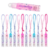 EXPRESSIONS 12pc lip gloss necklaces display, ideal party favors for teen girls.