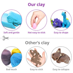 Exptolii air-dry clay color bags organized by color for easy sorting.