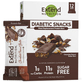 Extend Bar packaging shows a 12-count box for on-the-go protein.