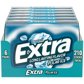 EXTRA Polar Ice gum front view showing bold mint flavor cue