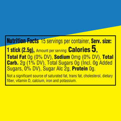 Extra Sours blue raspberry stick closeup highlights bold sour notes without sugar.