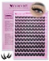EYDEVRO Bunny Lash Clusters close-up showing wide-eyed manga effect for a playful look