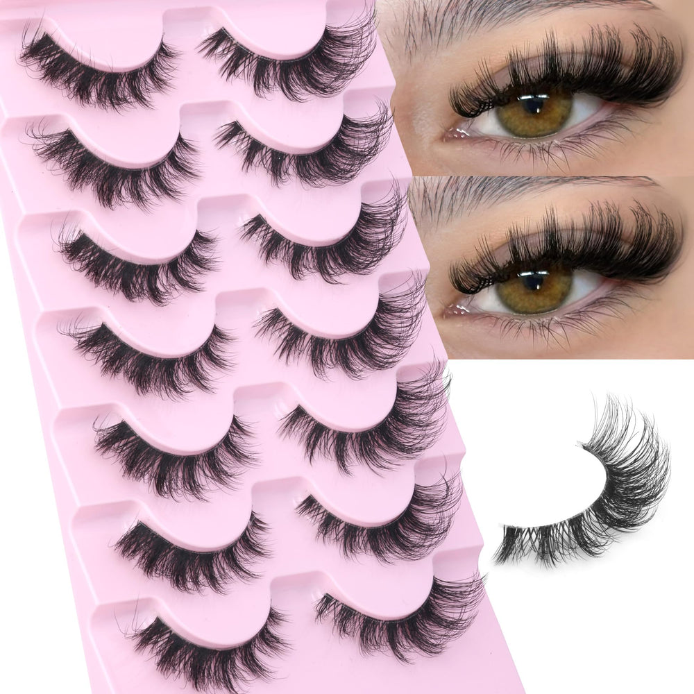 EYDEVRO false eyelashes wispy D curl fox eye for dramatic, elongated lashes.
