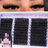 EYDEVRO lash clusters kit showcases density variety for dramatic volume