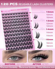 EYDEVRO Wispy clusters feel lightweight and comfortable on lids