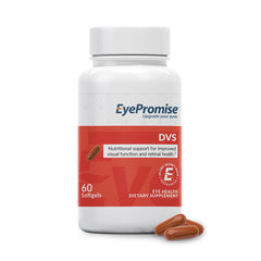 EyePromise DVS Eye Vitamin bottle on a clean surface for daily retinal support.