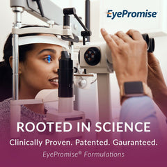 EyePromise Macular Health Complete label highlighting AREDS2-based ingredients for comprehensive support.