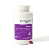 EyePromise Restore softgel bottle shown for aging eye support and daily nutrition.