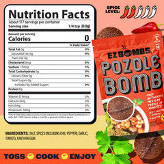 Close-up of real chiles, herbs and spices in EZ Bombs Pozole Bomb.