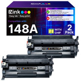 E-Z Ink 148A toner cartridge 2-pack front packaging for easy replacement