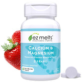 EZ Melts Calcium & Magnesium strawberry smoothie dissolvable tablets for quick daily use