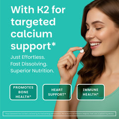 EZ Melts D3+K2 tablets on table show convenient daily use