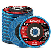 EZARC flap disc 40 grit front view, durable zirconia for rapid stock removal on metal.