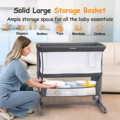 Ezebaby bedside bassinet fabric is breathable for comfortable daytime naps.