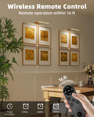 EZVALO rechargeable 4800mAh battery powers wireless lighting for hours.