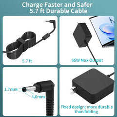 FAATAA Lenovo Slim 3 65W adapter quick office charging.