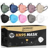 FACEMOON KN95 mask pack 100-count for daily protection during commutes