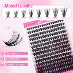 FADLASH natural wispy lash clusters 8–16mm for customizable eye looks.