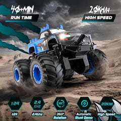 FAFUGANIA RC car demonstrates up to 20 km/h top speed on flat surfaces.