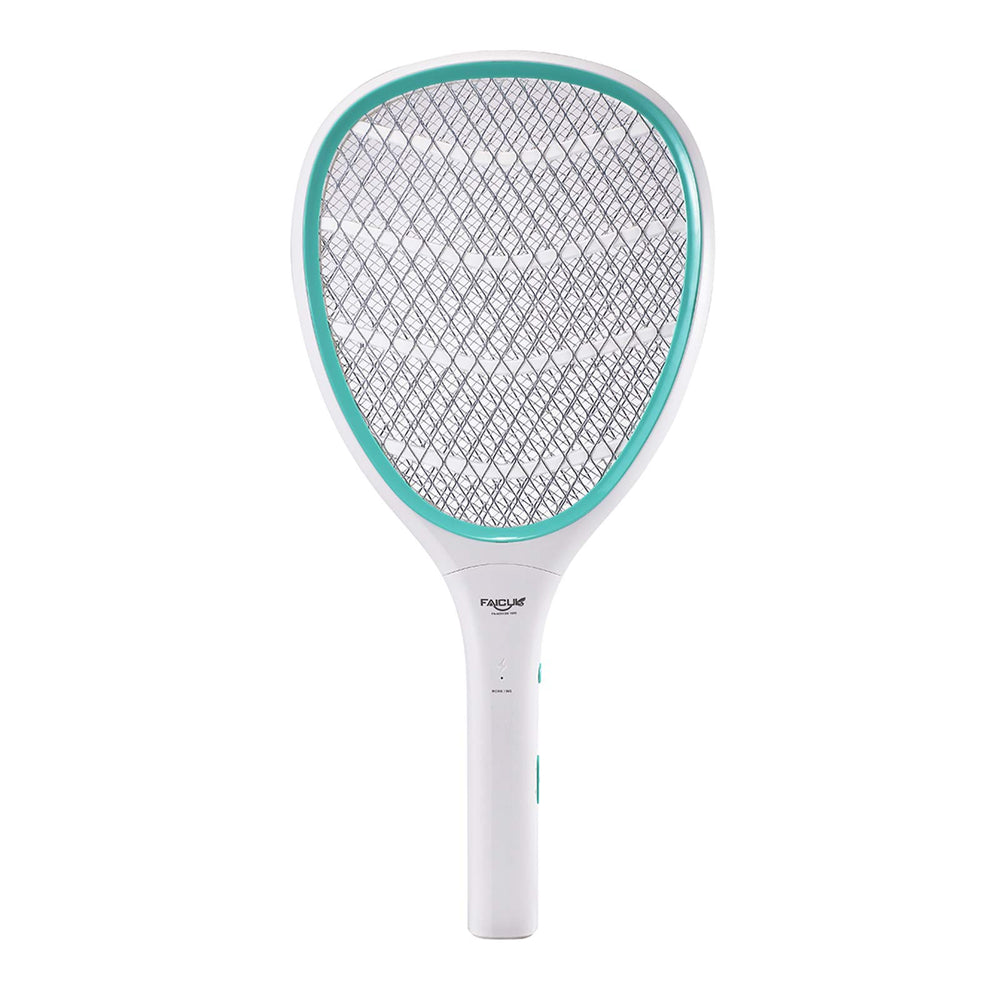 Faicuk handheld bug zapper racket front view shows compact design for quick insect control.
