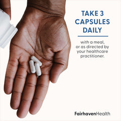 Fairhaven Health FertilAid for Men label detailing ingredients and benefits