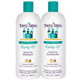 Fairy Tales Curly-Q shampoo bottle delivering gentle hydration for kids' curls