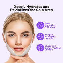 FairyFace V-Line Mask hydrogel-chin patch delivers cooling hydration to the lower face.