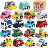 Fajiabao 18-piece toy cars collection sparks imaginative play with varied vehicles.