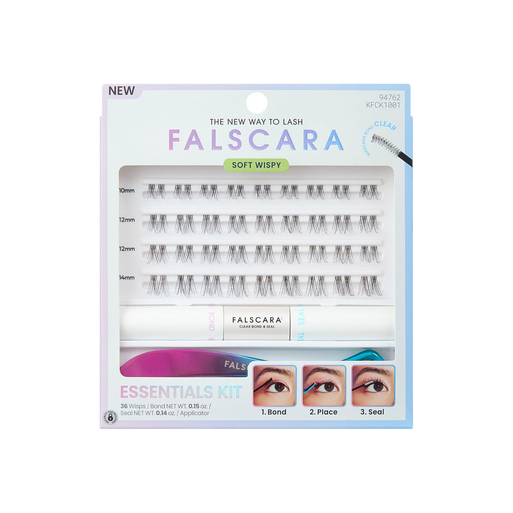 FALSCARA Essentials Kit with clear band design for natural lashes