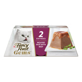 Fancy Feast Gems Mousse with Beef Pate and Gravy – eight 4 oz servings for easy portioning.