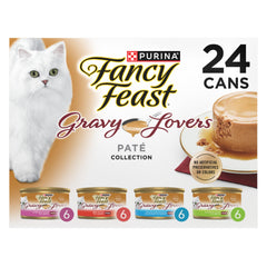 Fancy Feast Gravy Lovers beef pate with gravy for a savory adult-cat meal.